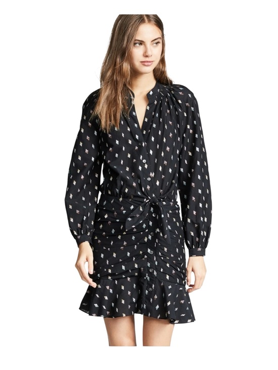 Veronica Beard Dresses & Skirts - Veronica Beard Alia Ruched Mini Dress Size 0 Metallic Jacquard Ruffle Cocktail
